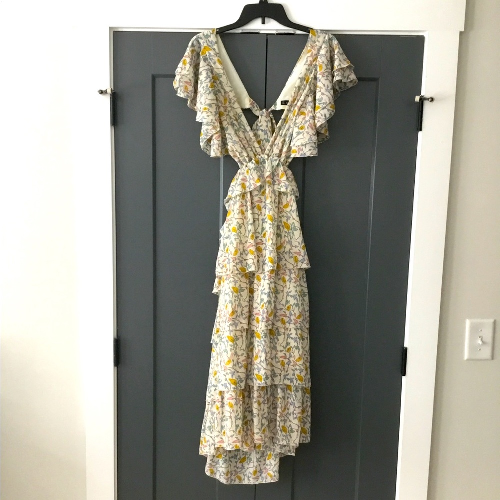SHEIN Midi Open back tiered dress